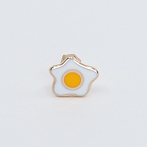14K 달걀 프라이 에나멜 피어싱/귀걸이 (한쪽/한쌍 선택 판매♥)