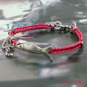 pink &amp; silver bracelet