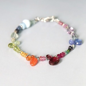 Luxury rainbow gemstones bracelet